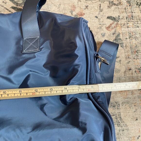 Madden Girl Nylon Duffle Bag Blue Overnight Bag 15x13 Travel - Picture 6 of 8